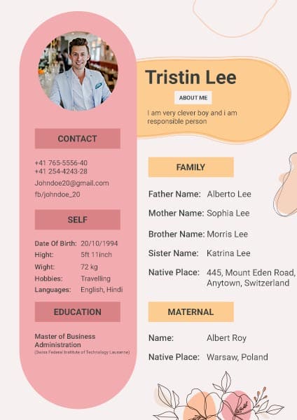 Top 5 Free Marriage Biodata Templates for Indian Weddings