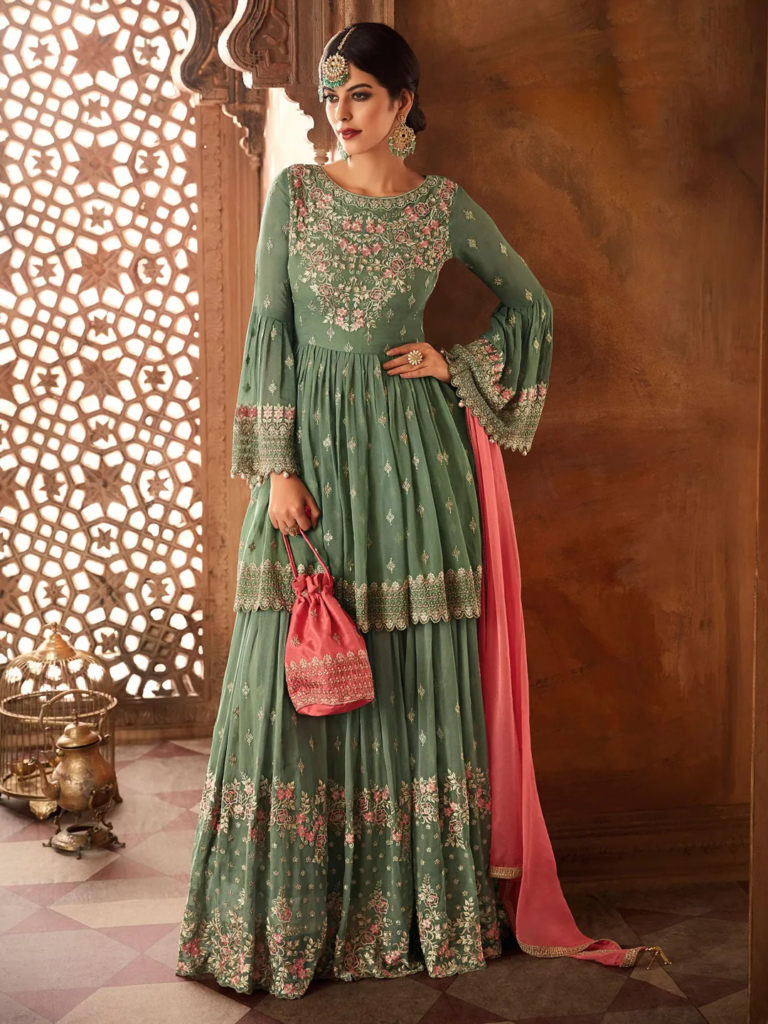 Unveil the Opulence: Exclusive Indian Wedding Dresses for the Modern Bride 6 Wedding Sharara