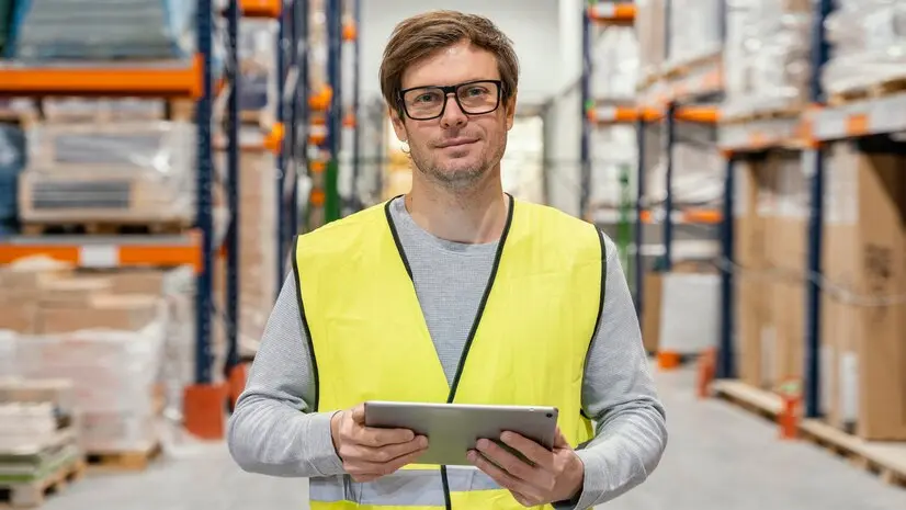 man with tablet working logistic 23 2148886823