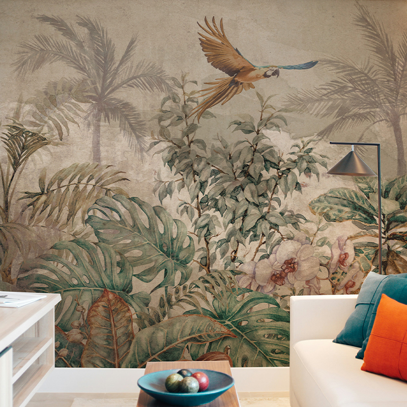 Transform Your Space: Discover the Magic of Wallpaper Murals 3 Sepia Colored Tropical Forest Wallpaper Murals