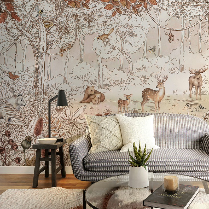 Transform Your Space: Discover the Magic of Wallpaper Murals 7 Autumn Forest Friends Wallpaper Mural