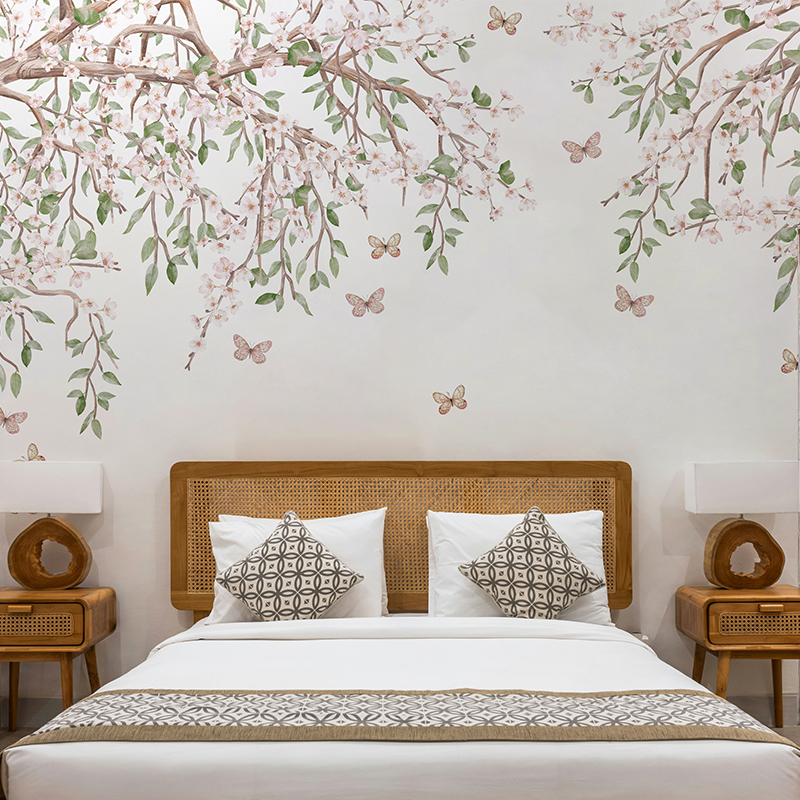 Transform Your Space: Discover the Magic of Wallpaper Murals 8 Blooming Blossom Light Pink Color Wallpaper
