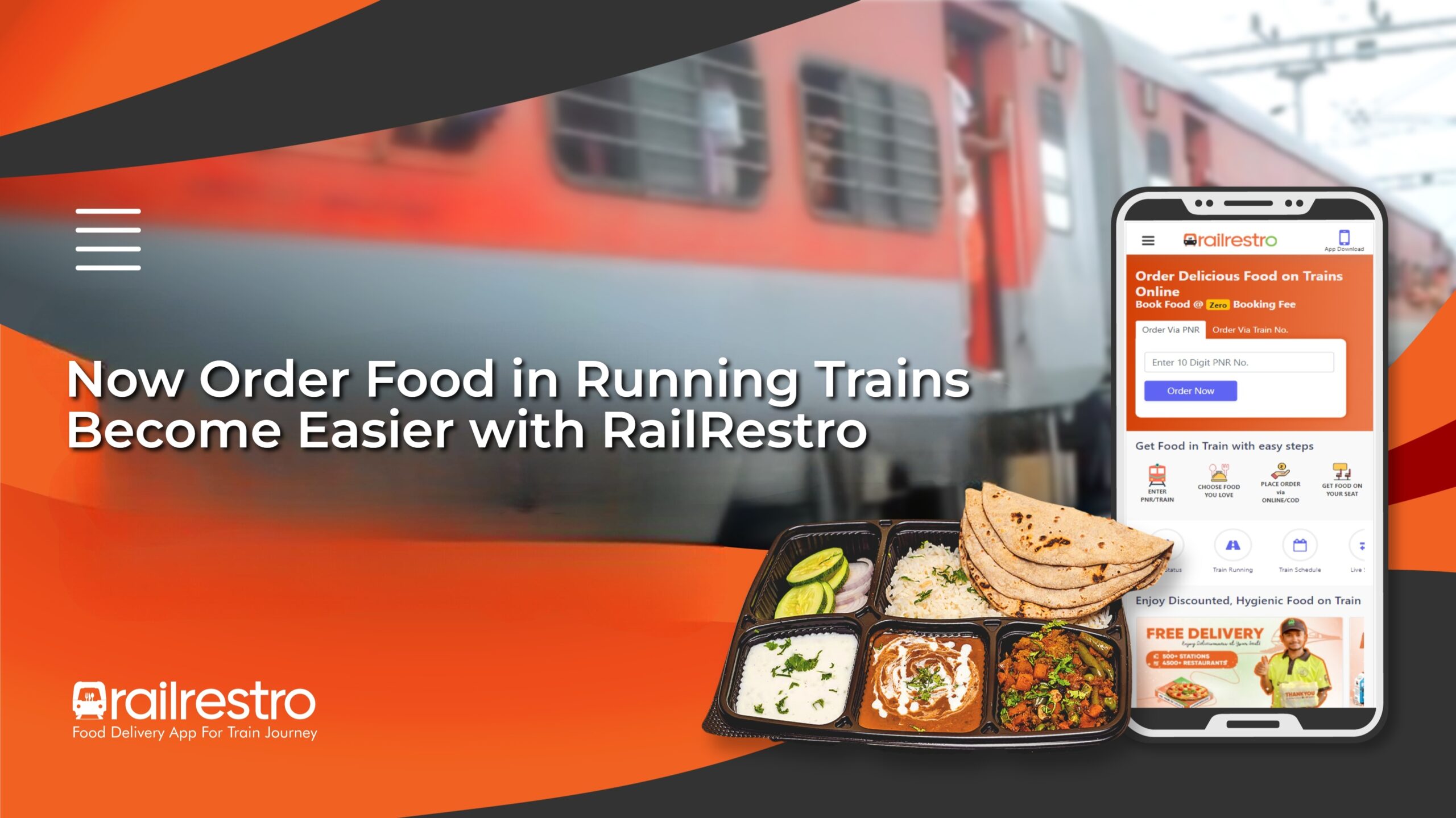 Now Order Food in Running Trains Become Easier with RailRestro App 1 Now Order Food in Running Trains Become Easier with RailRestro App