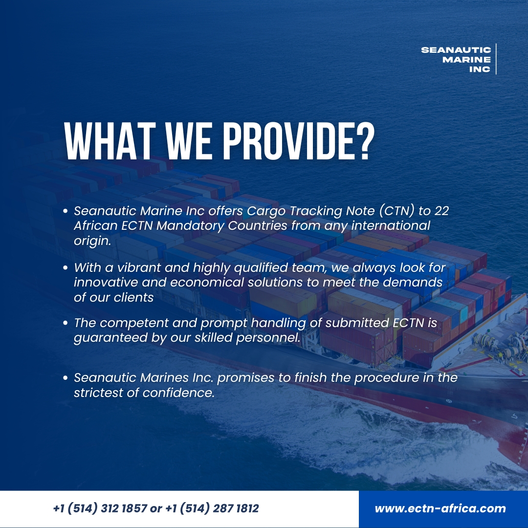 Avoid Shipping Delays: Seanautic Marine's Expertise in ECTN Congo Documentation 1 Avoid Shipping Delays: Seanautic Marine’s Expertise in ECTN Congo Documentation