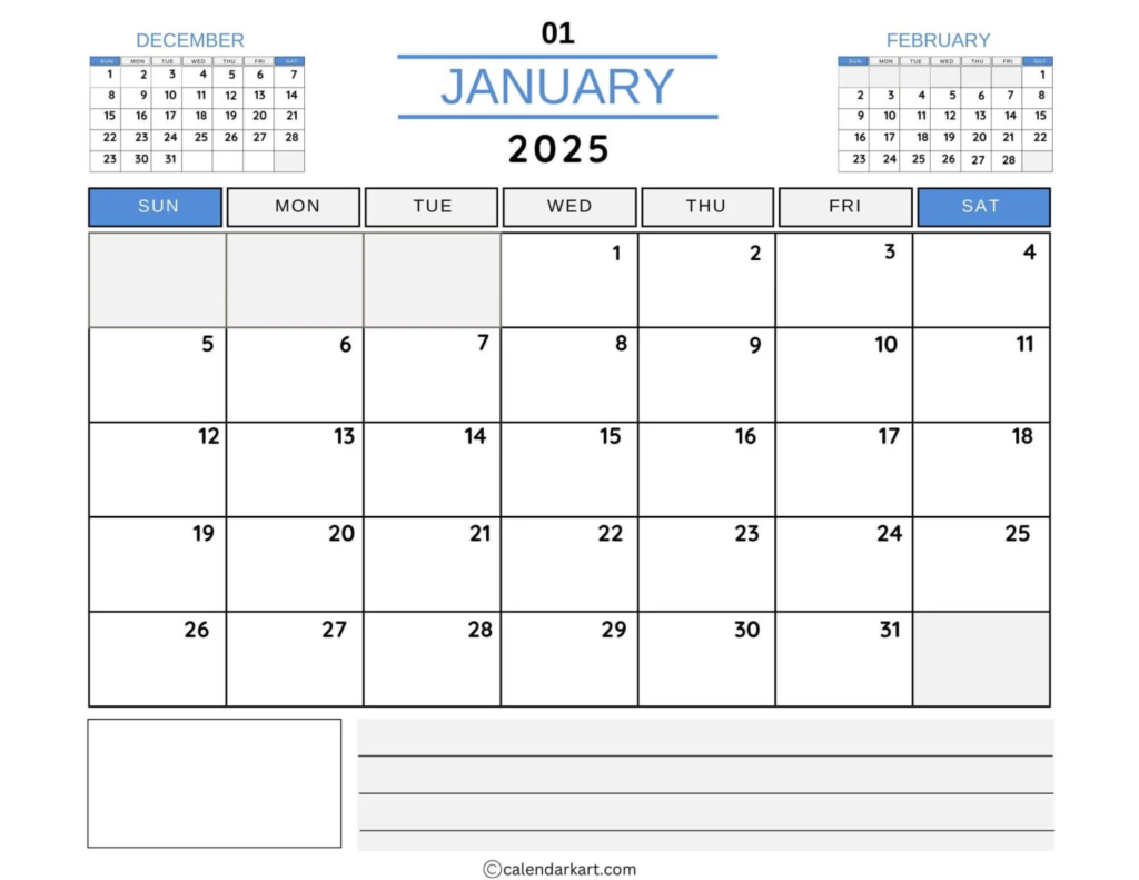 January 2025 Calendar