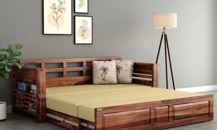 Space-Saving Elegance: Explore the Best Sofa Cum Bed 6*6 Wooden Designs