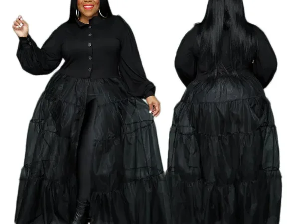 Plus Size Black Gothic Dress