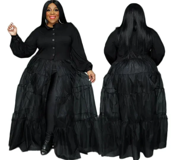 Plus Size Black Gothic Dress
