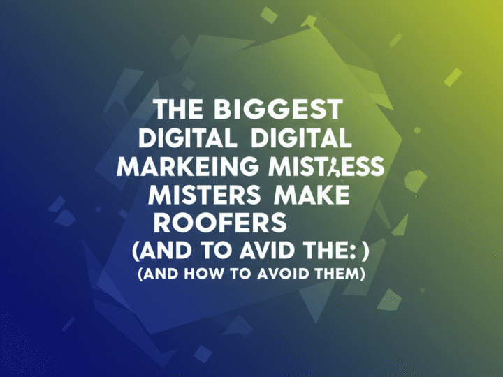 The Biggest Digital Marketing Mistakes Roofers Make (And How to Avoid Them)
