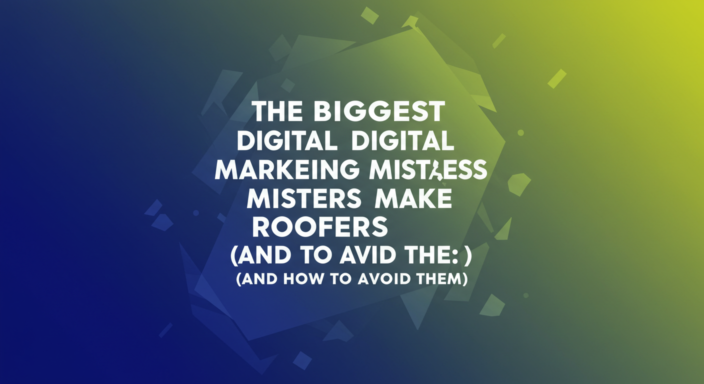 The Biggest Digital Marketing Mistakes Roofers Make (And How to Avoid Them) 1 The Biggest Digital Marketing Mistakes Roofers Make (And How to Avoid Them)
