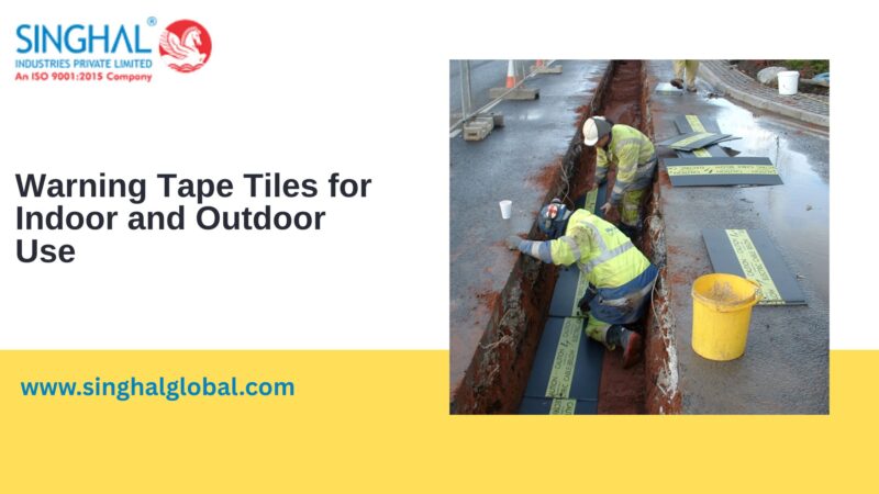 Warning Tape Tiles for Indoor and Outdoor Use