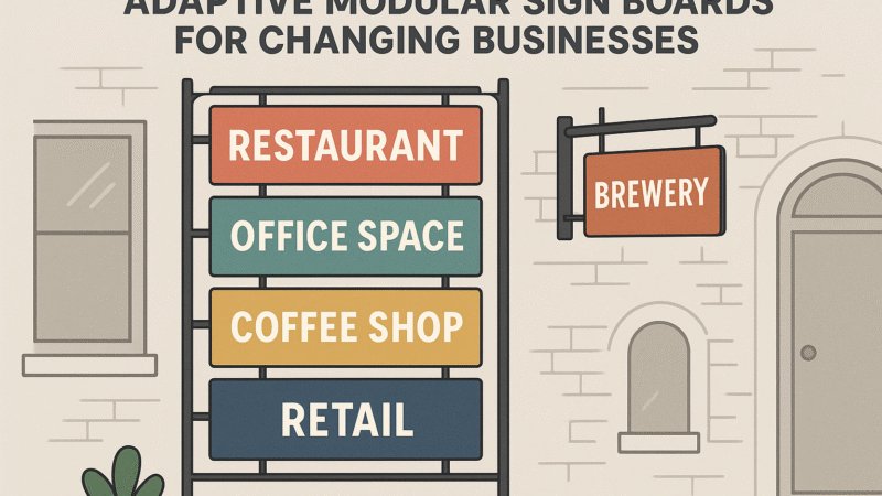Adaptive Modular Sign Boards for Changing Businesses