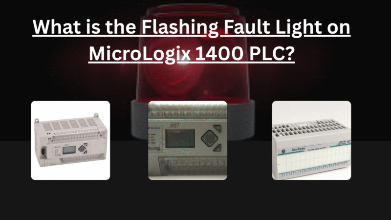 What is the Flashing Fault Light on MicroLogix 1400 PLC?