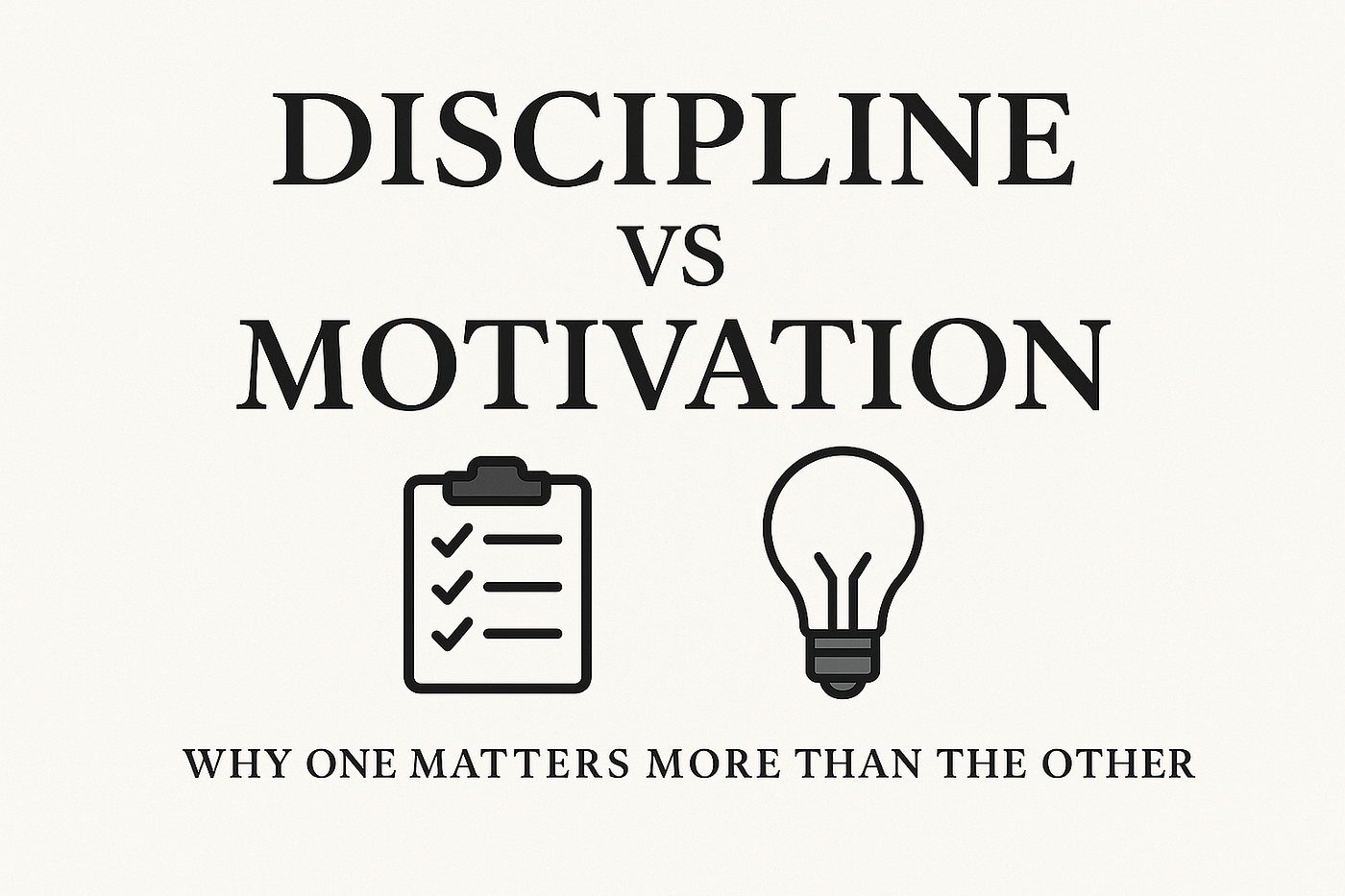 Motivation vs. Discipline: Which Matters More?