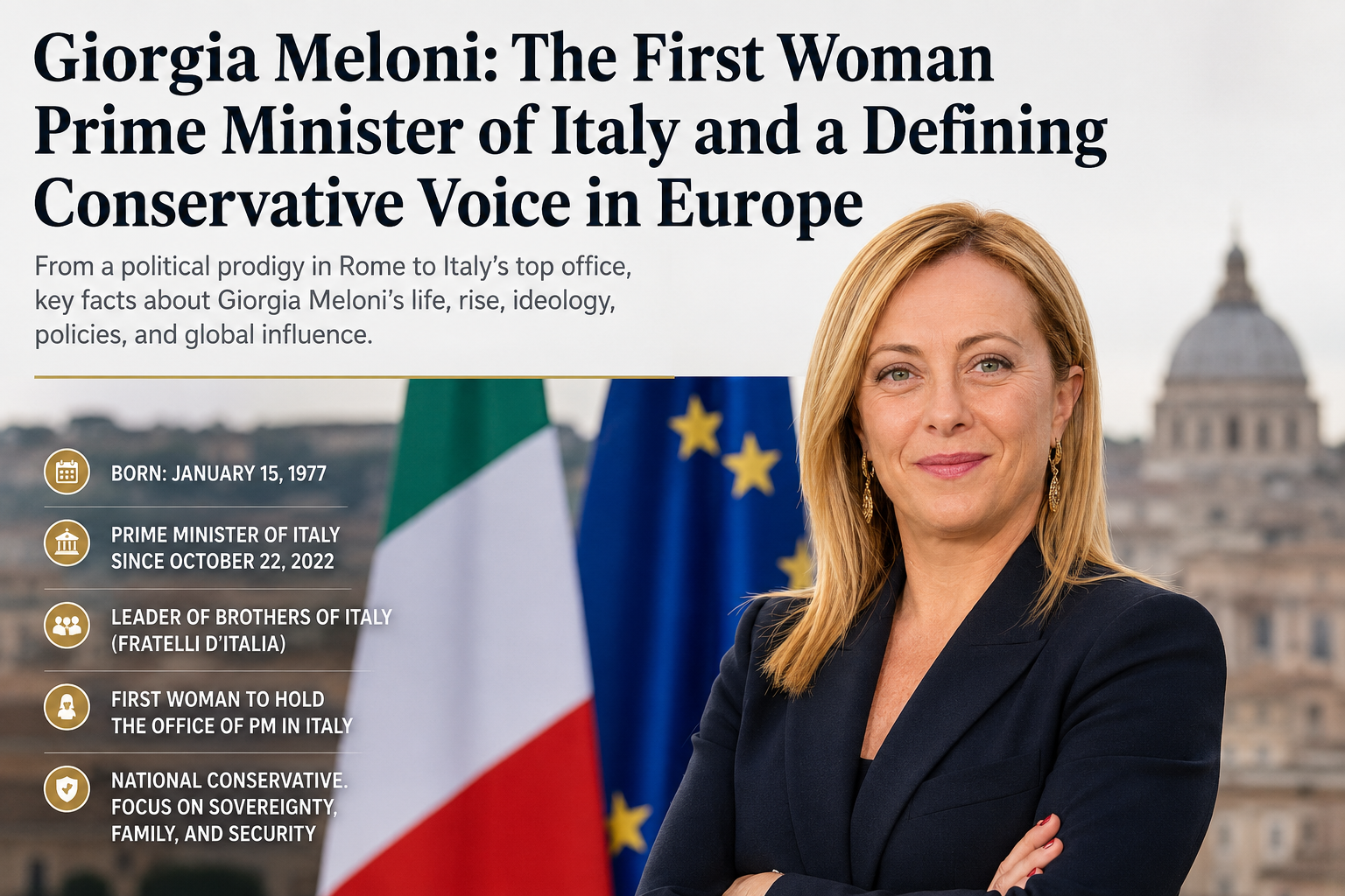 Who Is Giorgia Meloni? The Political Journey of Italy’s First Female PM