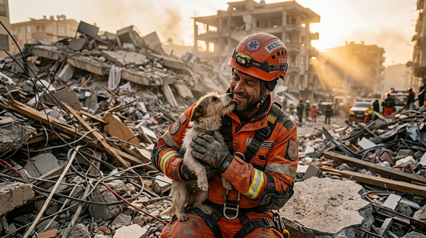 A Puppy Survived 5 Days Under Earthquake Rubble — Her First Reaction to Rescuers Will Destroy You