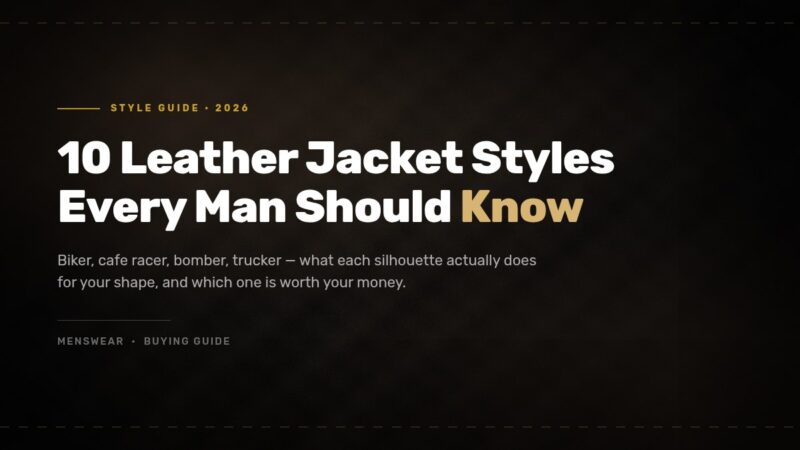 10 Leather Jacket Styles Every Man Should Know (And Who Each One Suits)