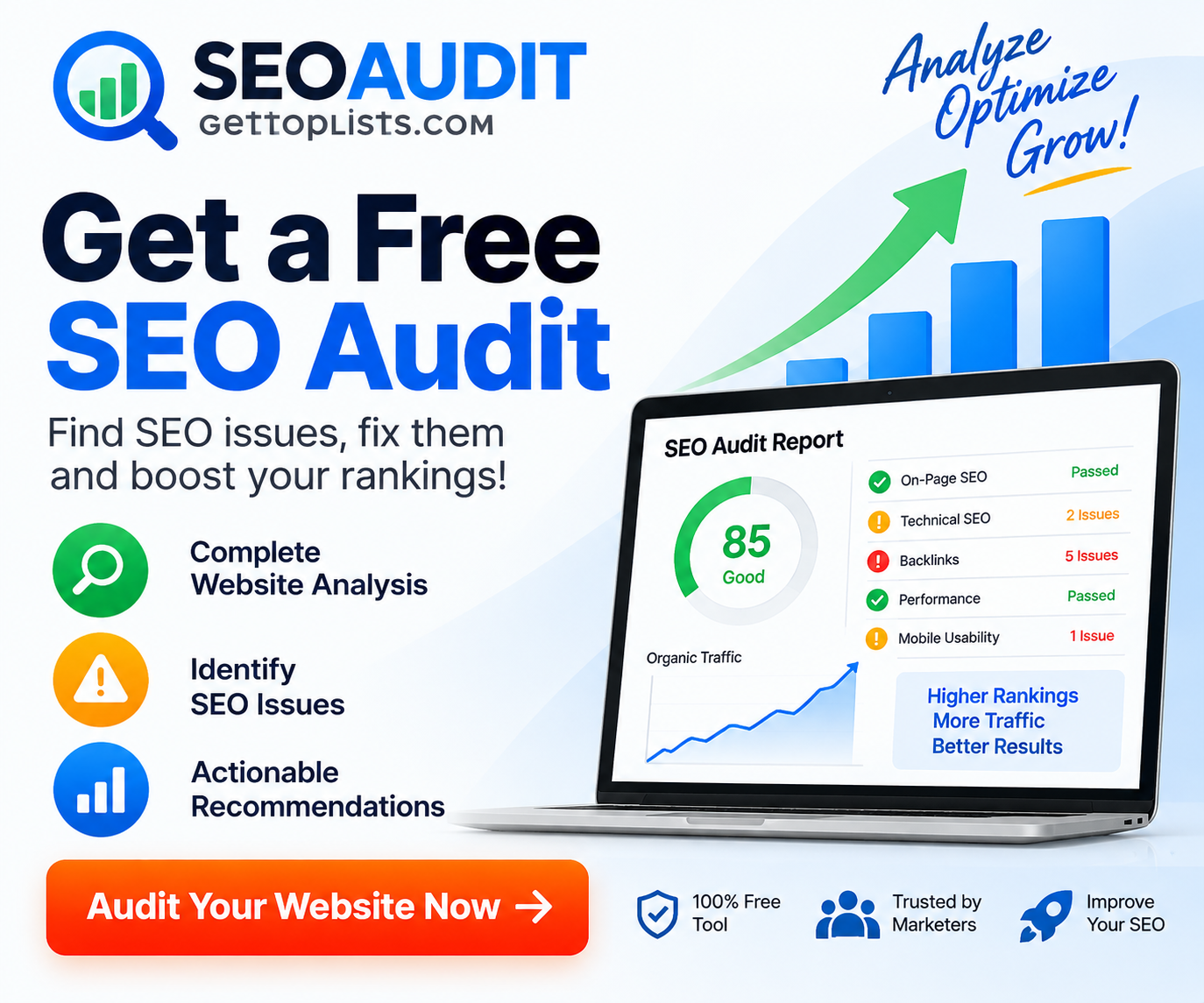 Free SEO Audit - Analyze, Optimize and Grow